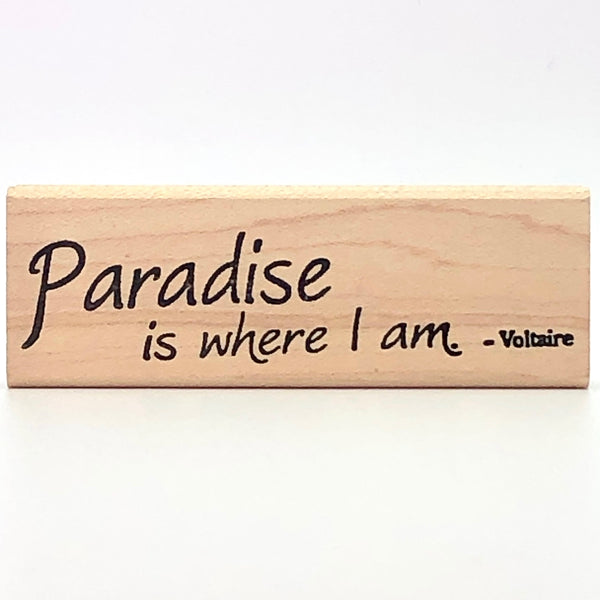 Paradise Is Where I Am Stamp