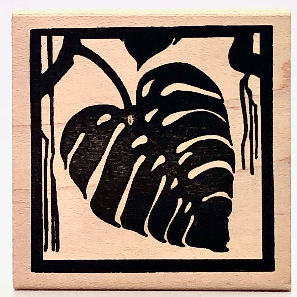 Large Monstera Block Stamp
