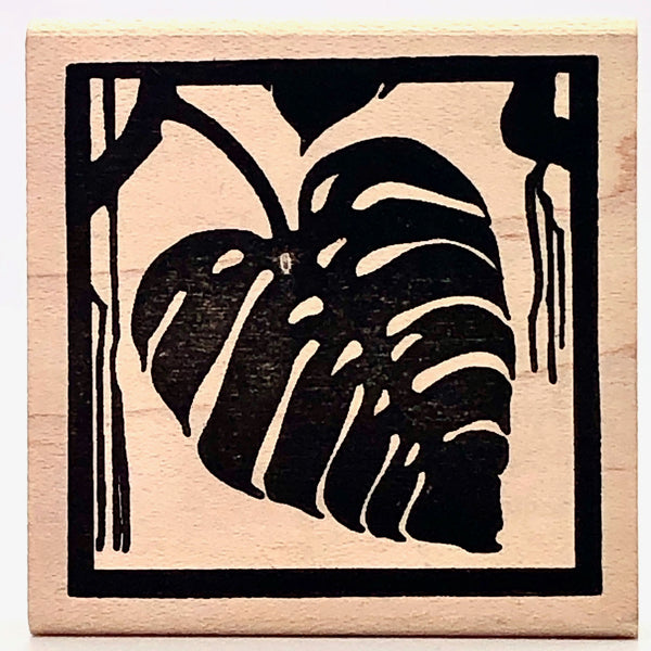 Large Monstera Block Stamp