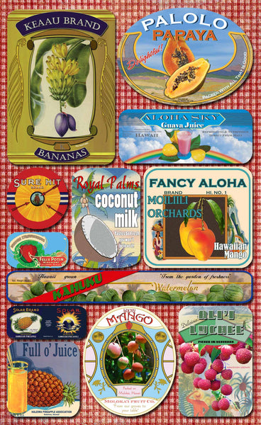 Vintage Fruit Labels Stickers