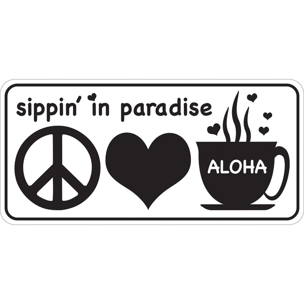 Peace Love Coffee / Sippin in Paradise Decals