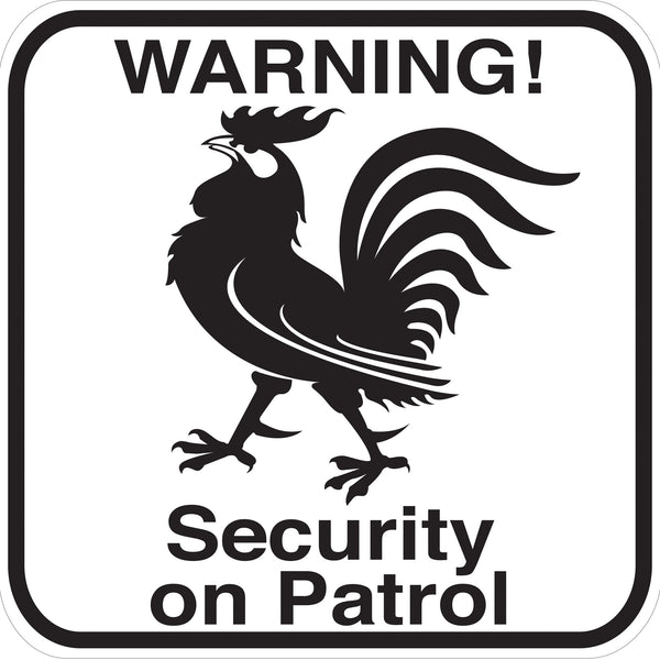 Rooster Security Patrol Decals