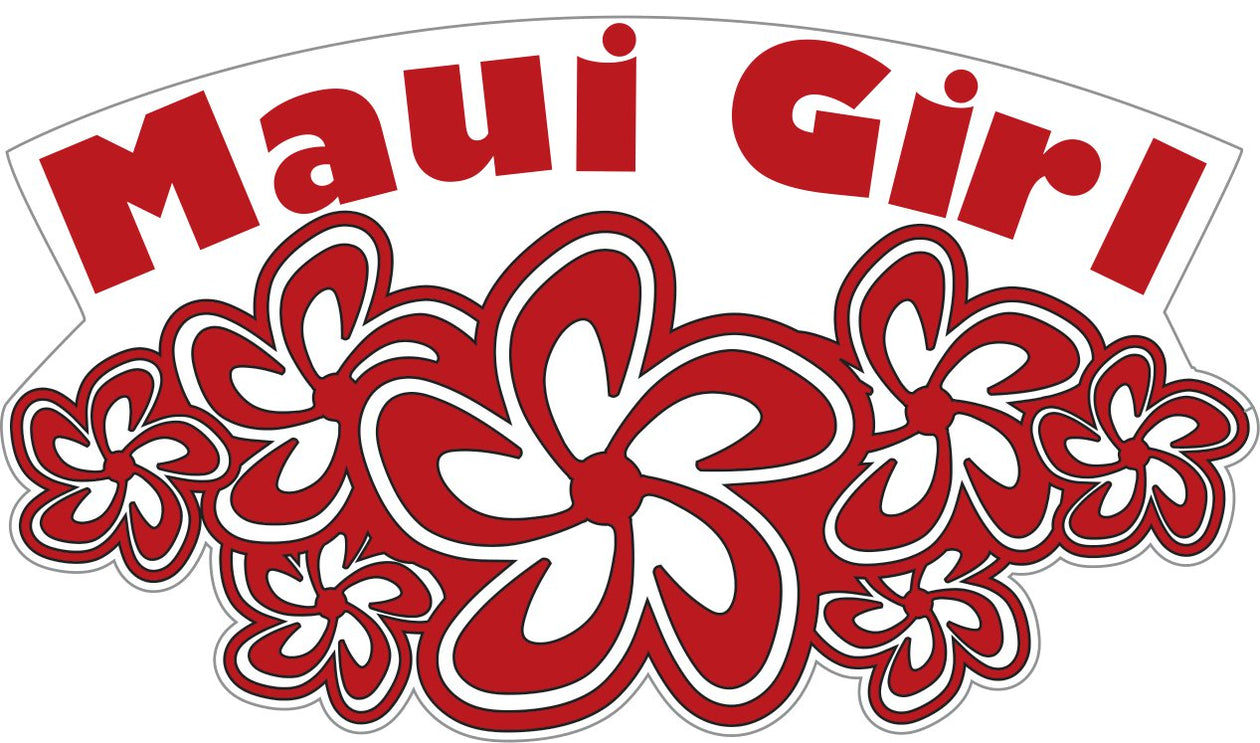 Maui Girl Decals Rubber Stamp Plantation