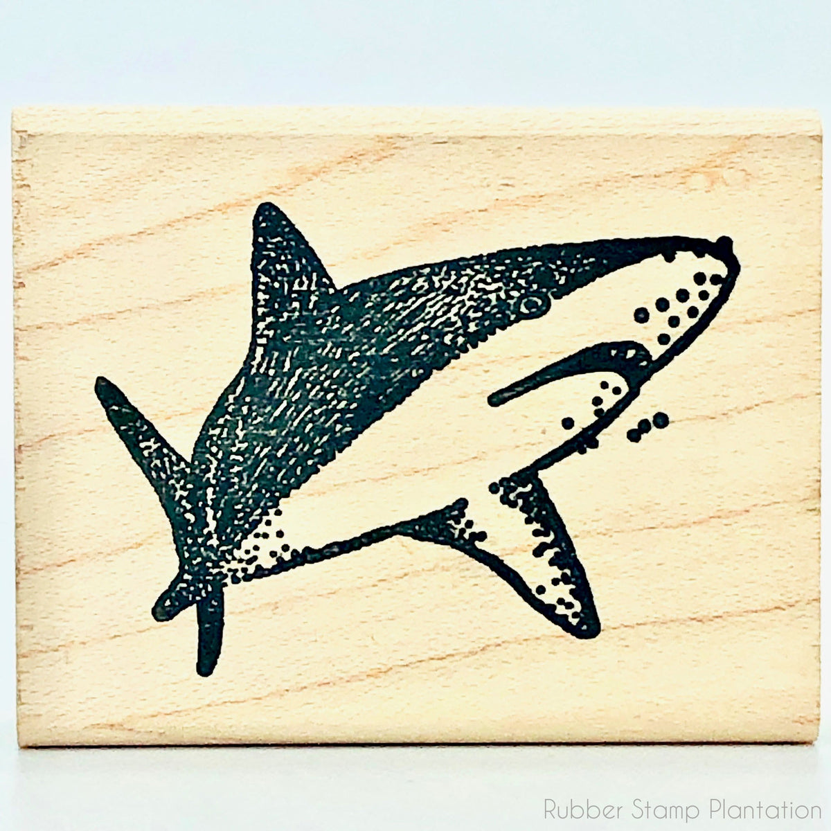 Pirate Shark with Hook and Sword Square Rubber Stamp for Stamping Crafting