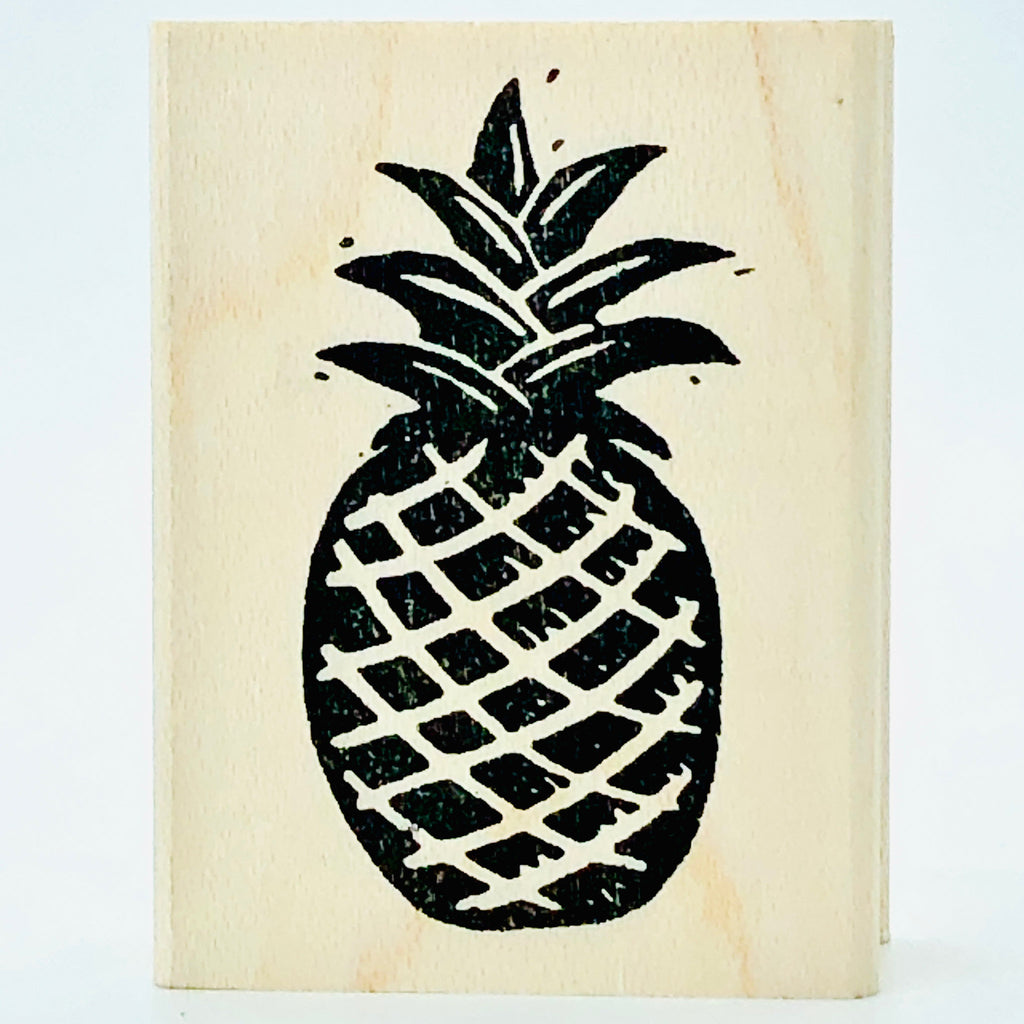 Small Woodcut Pineapple Stamp