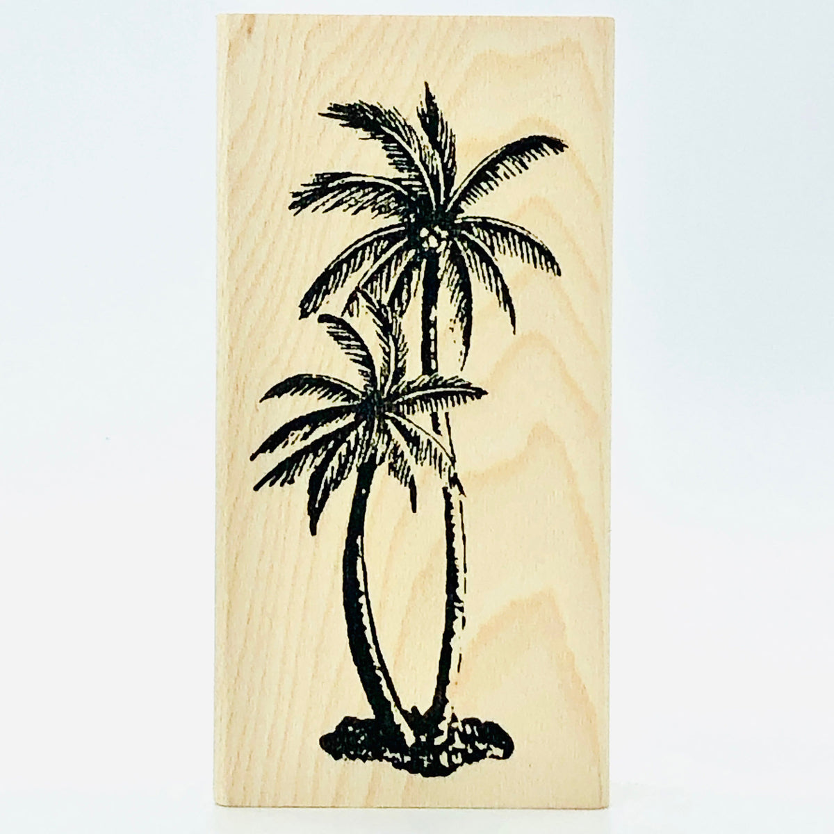 palm tree rubber stamp Large Double Palm Stamp