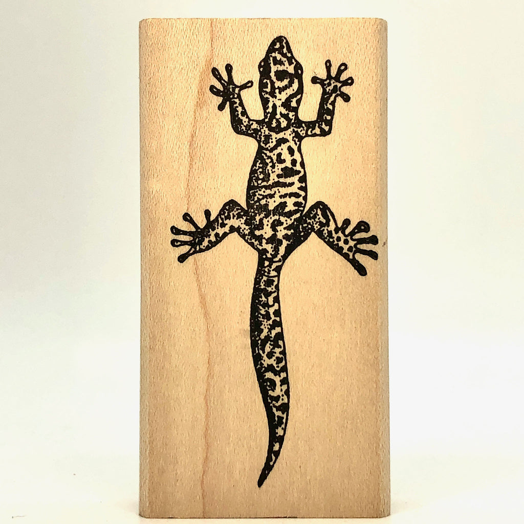 Gecko On Window Stamp