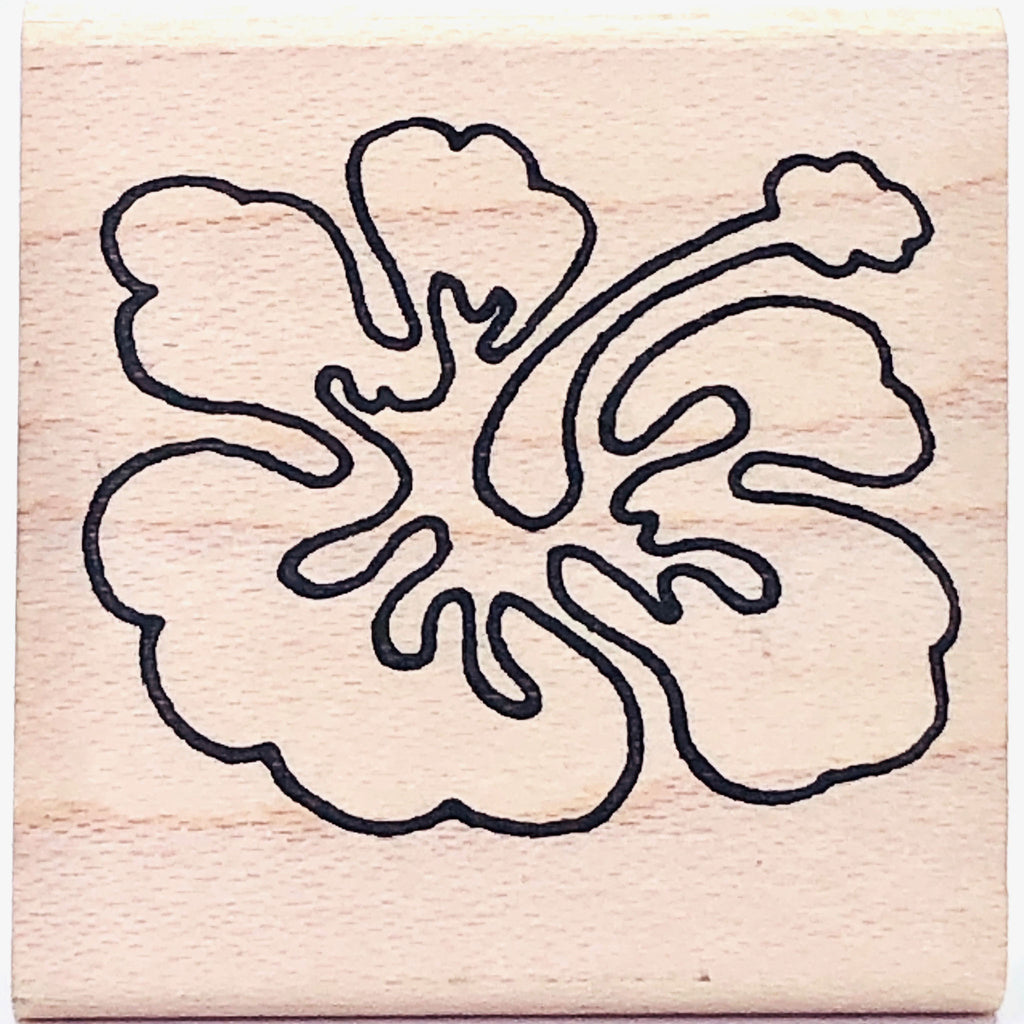 Small Open Hibiscus Stamp