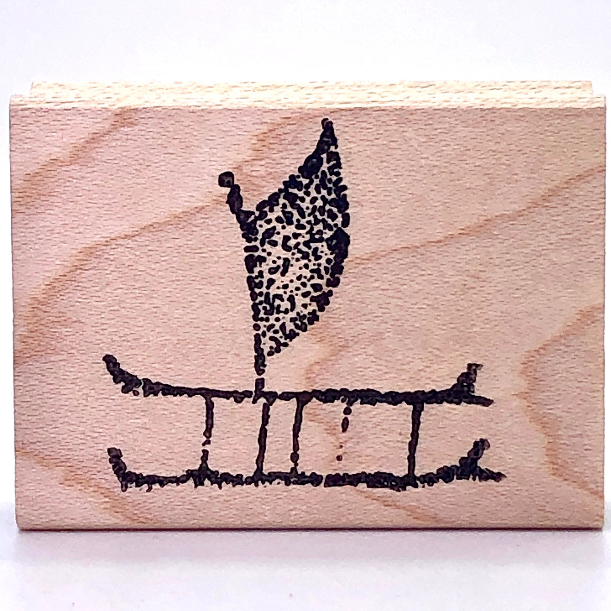 Outrigger Petroglyph Stamp Rubber Stamp Plantation
