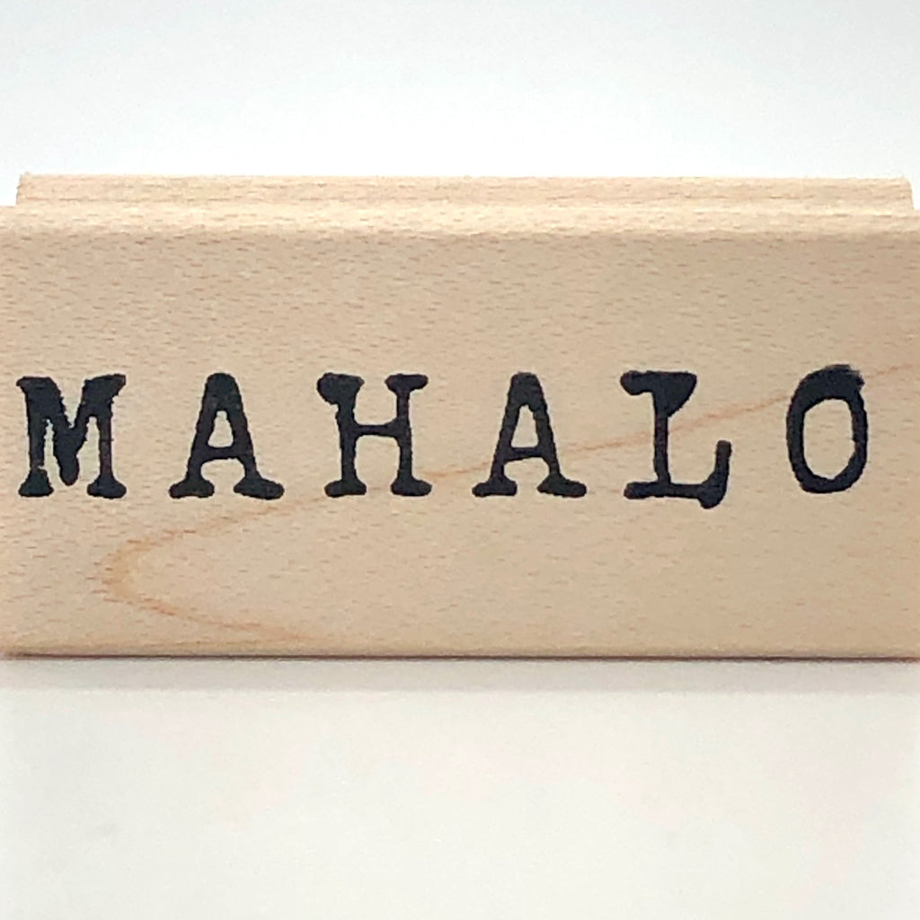 Small Type Mahalo Stamp