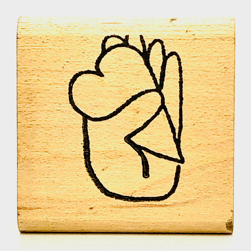 Hand Held Heart Stamp