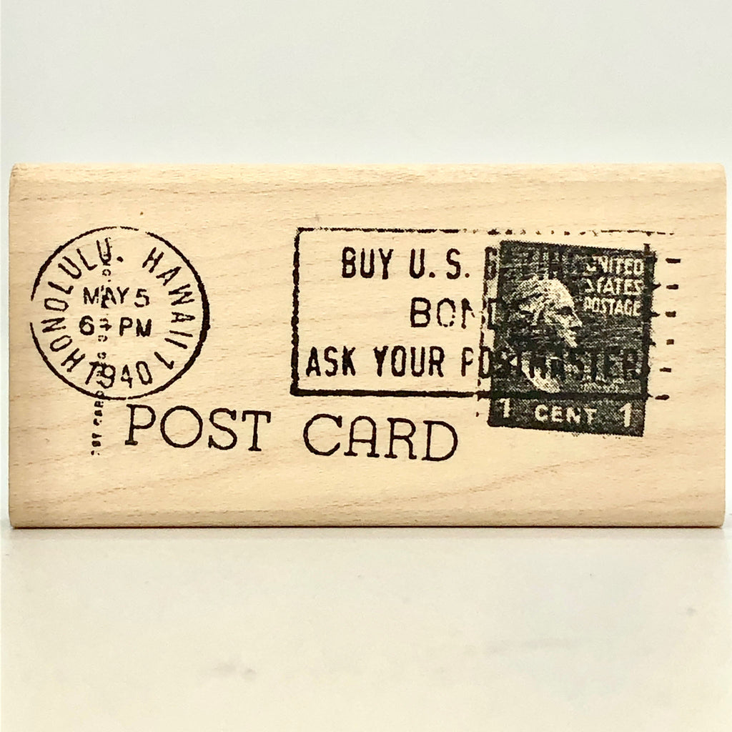 Postcard Stamp 1940 Stamp– Rubber Stamp Plantation
