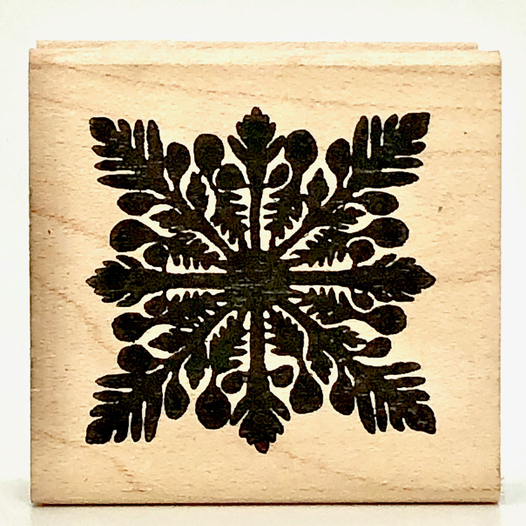 Snowflake Wood Handled Mini Stamp