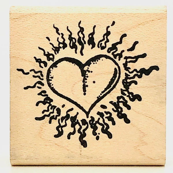 Flaming Heart Stamp