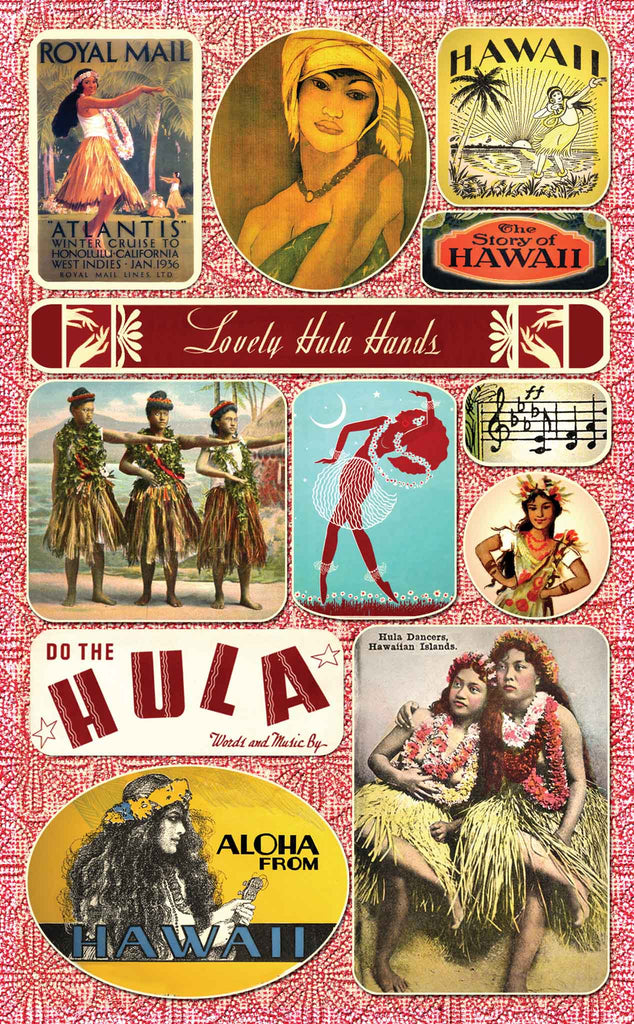 Vintage Hula Stickers
