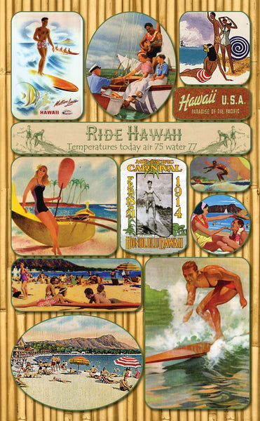 Vintage Surf 'n' Sun Stickers