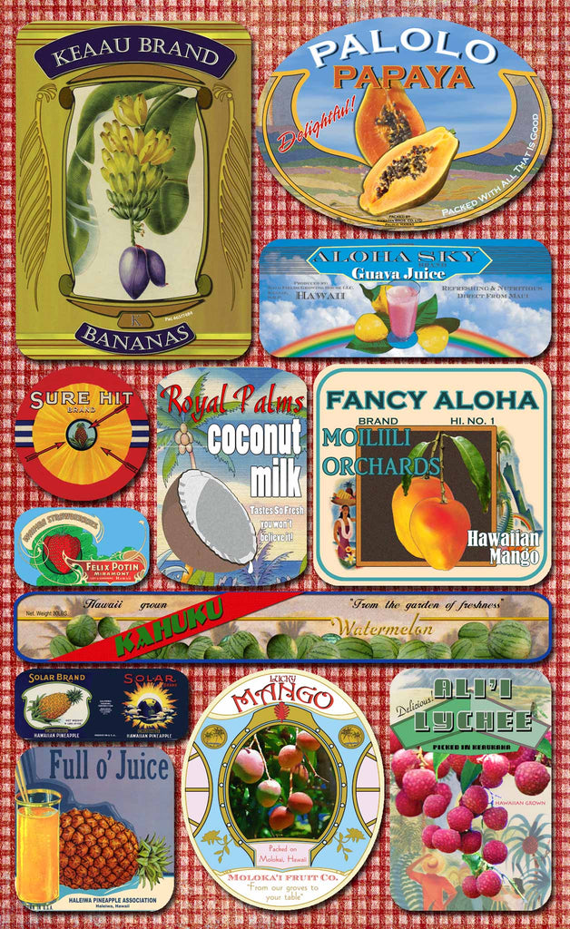 Produce Sticker Vintage Fruit Labels Stickers– Rubber Stamp Plantation
