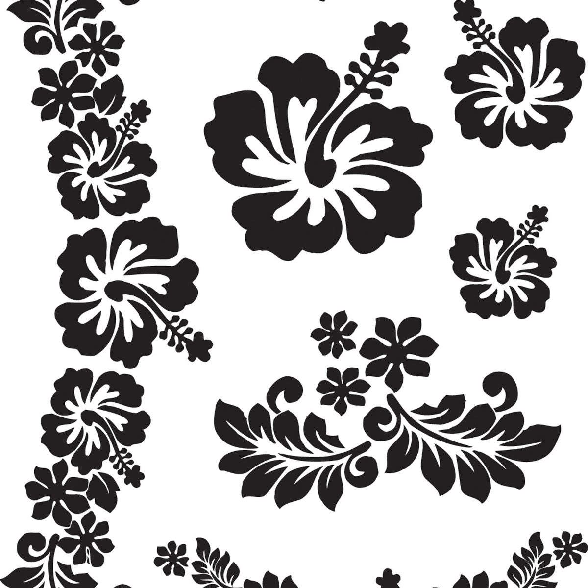 Tropical Flower Tattoo in Black and White