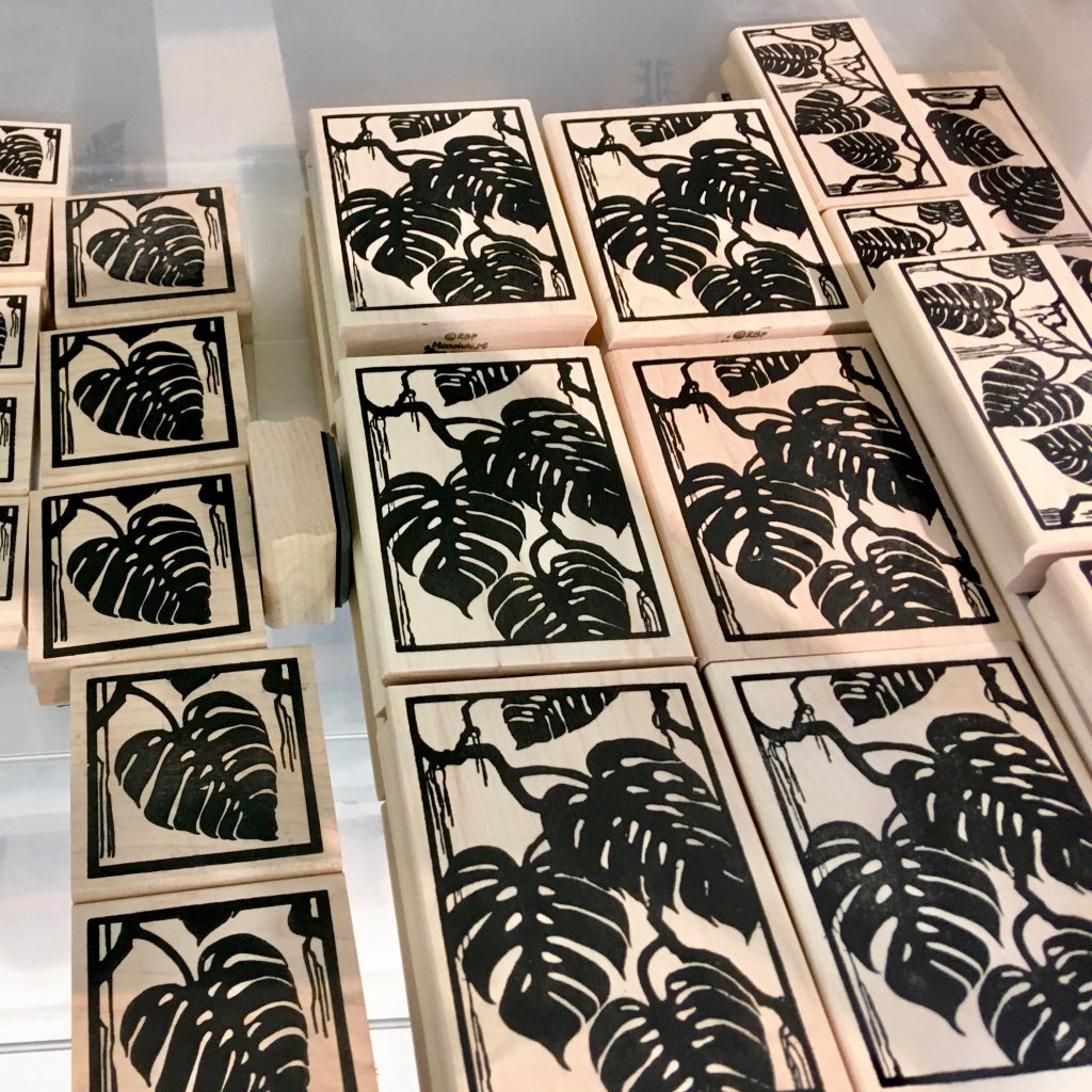 Monstera Panel Etch Stencil– Rubber Stamp Plantation