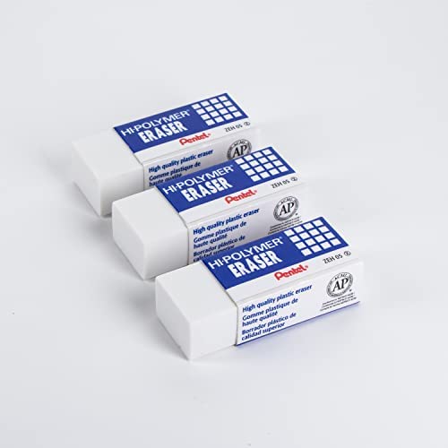 Pentel Hi-Polymer Eraser - 3 pack