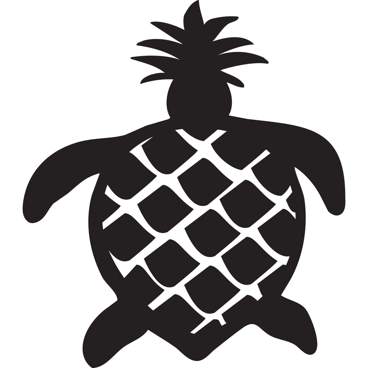 Easy Pineapple Stencil