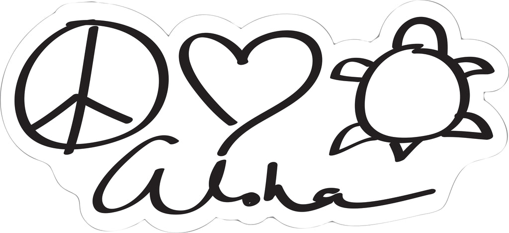 Peace Love Music Vinyl Decal Sticker – DUB Van, Car, Laptop, Camper – Glossy Finish