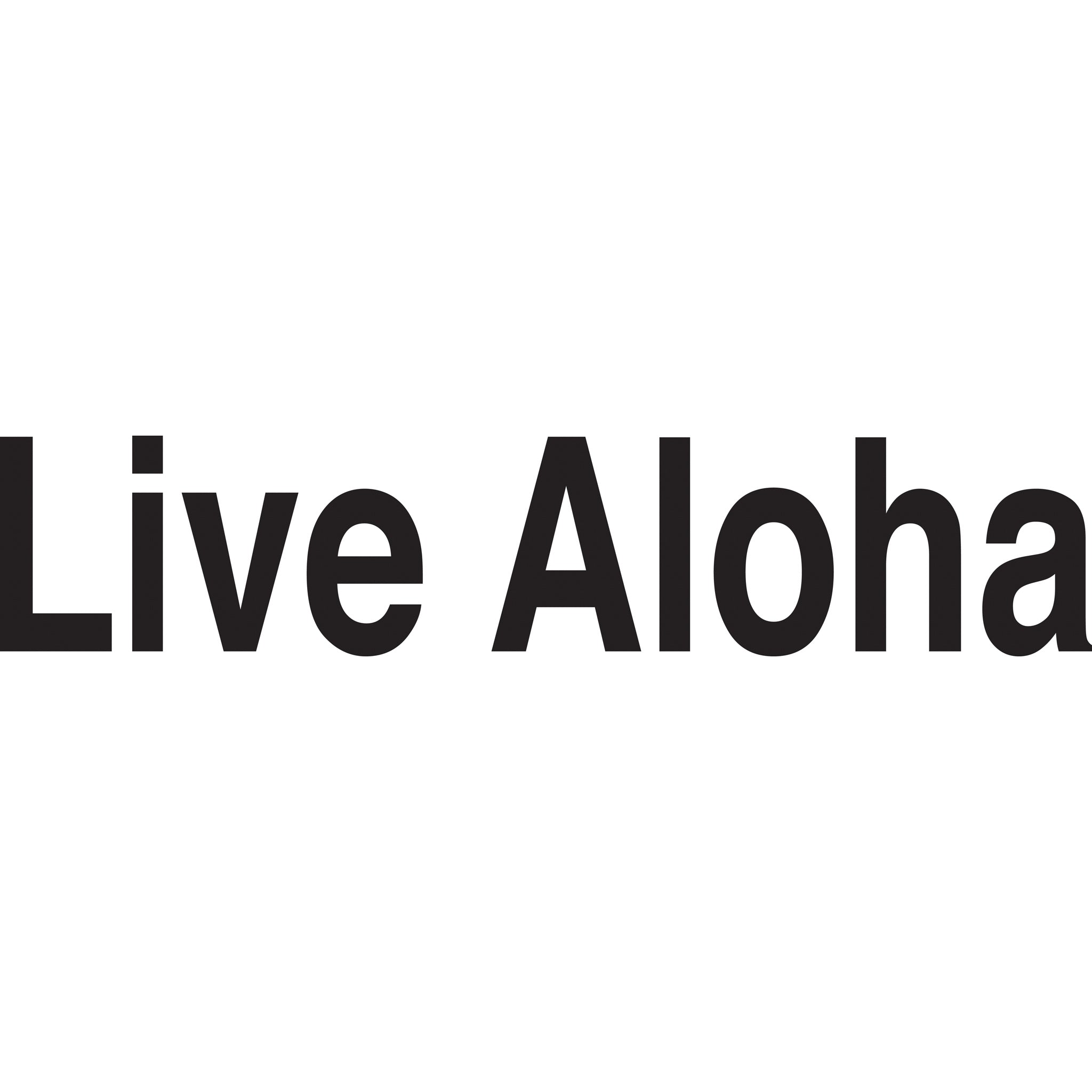 Live Aloha Script Live Aloha Decals– Rubber Stamp Plantation