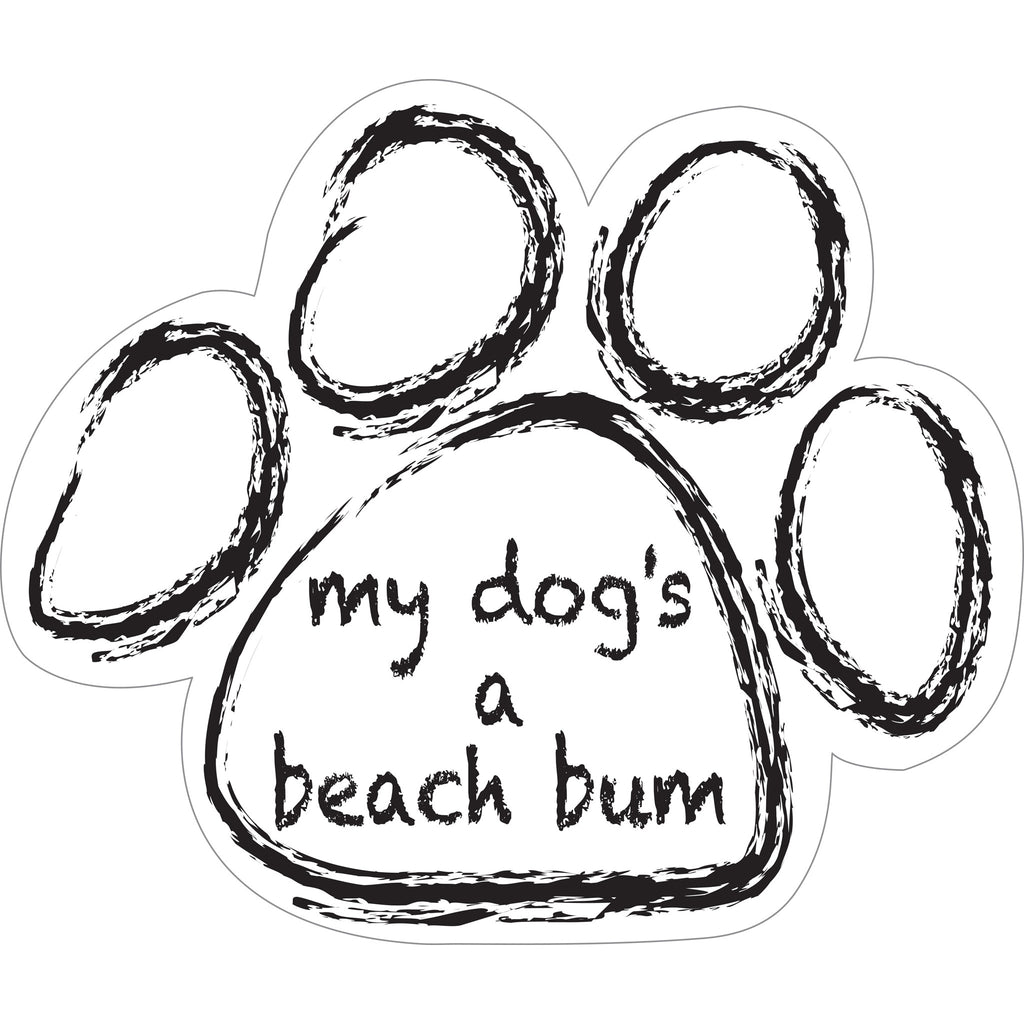 My Dog's A Beach Bum   Decals