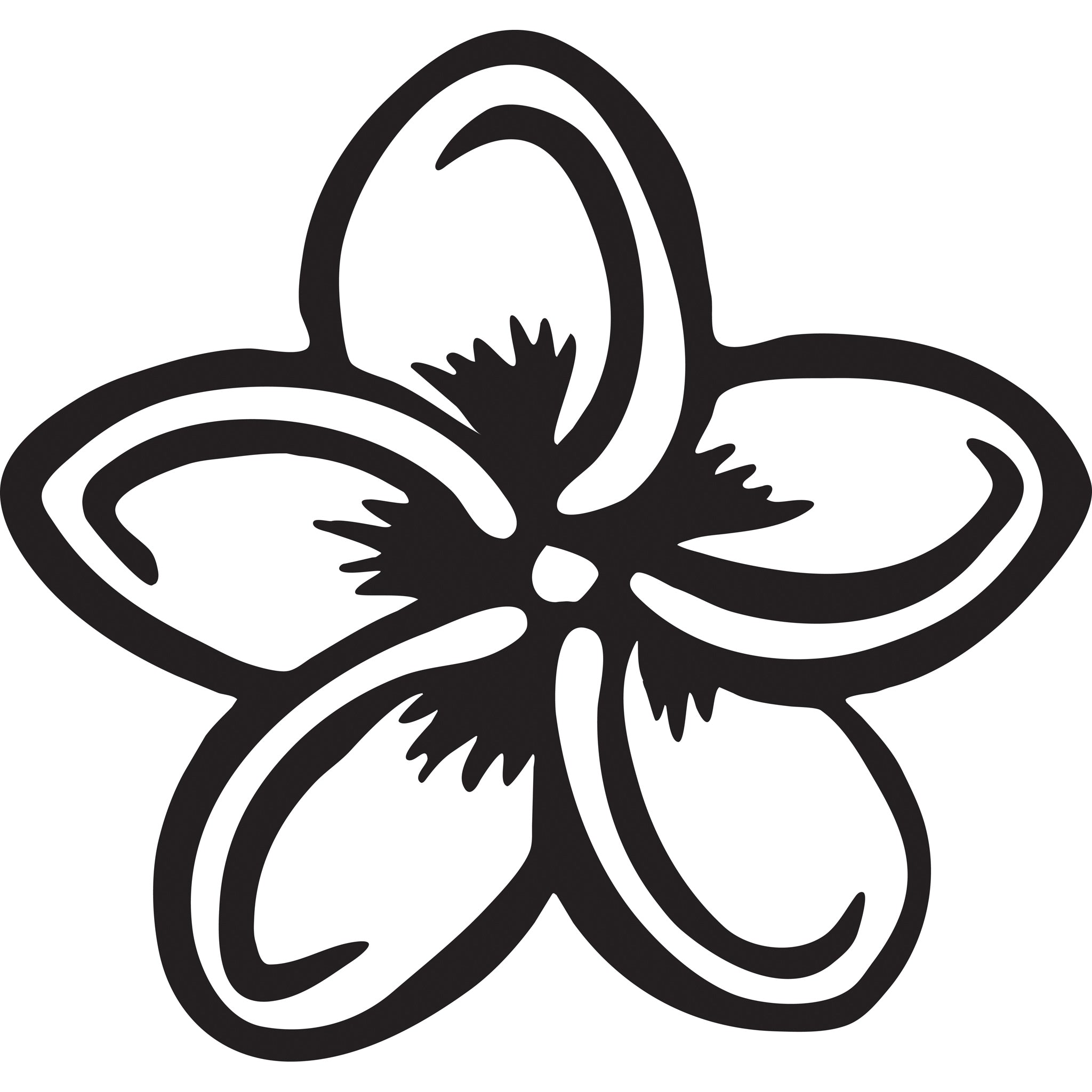 Plumeria Etch Stencil– Rubber Stamp Plantation
