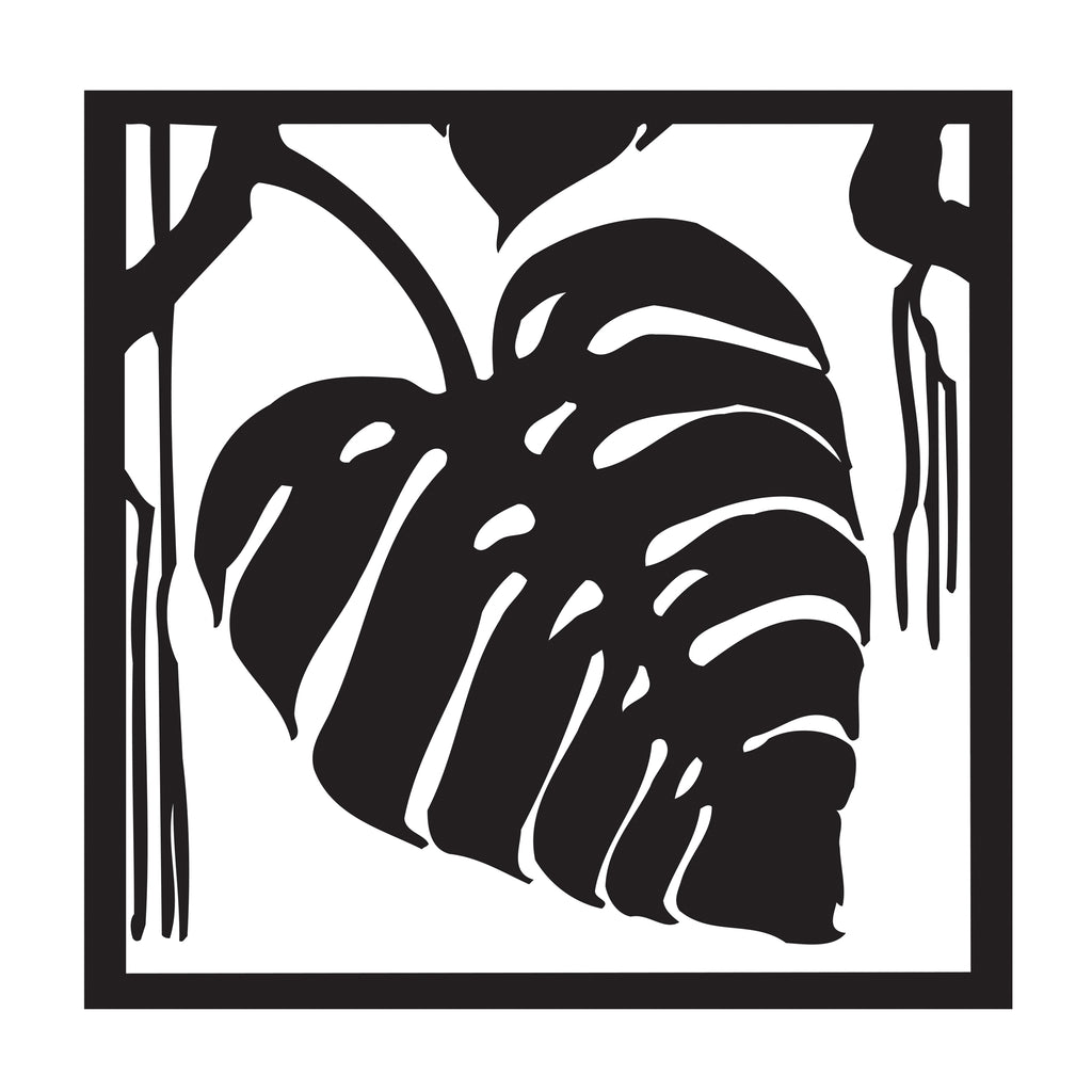 monstera plant stencil Monstera Block Etch Stencil