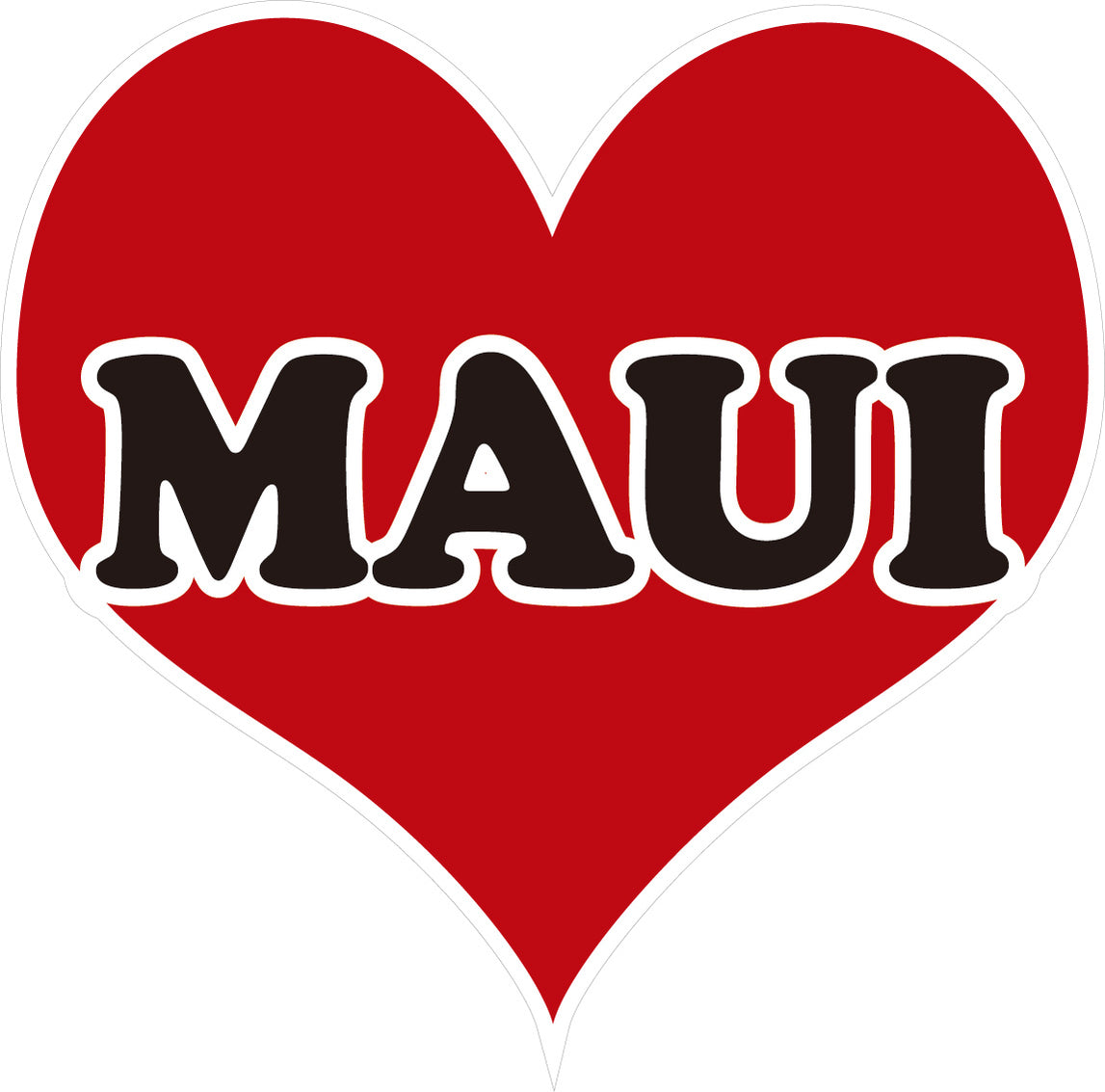 Heart Maui Decals Rubber Stamp Plantation