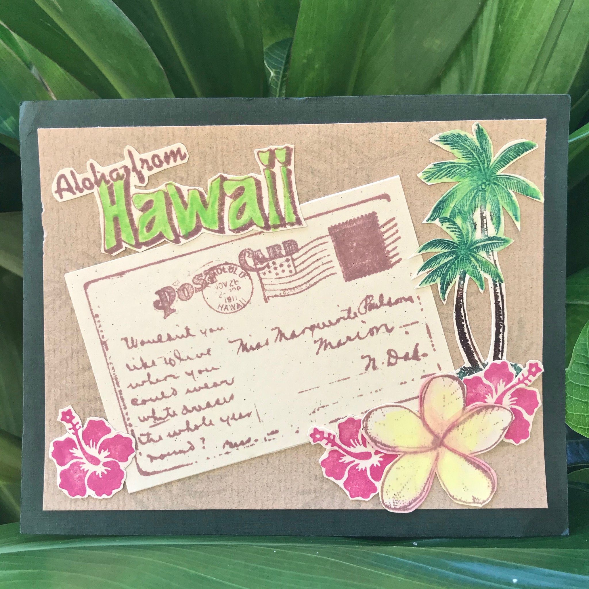 Aloha From Hawaii Stamp Rubber Stamp Plantation