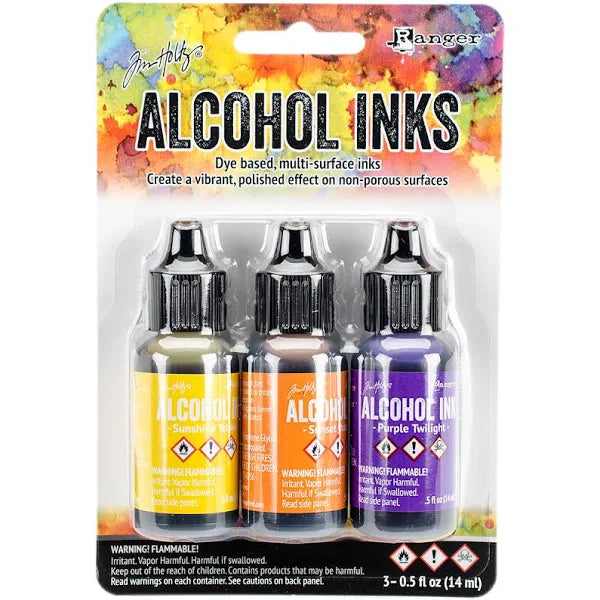 Ranger Tim Holtz Adirondack Alcohol Inks kit: Sunshine Yellow/Sunset O ...